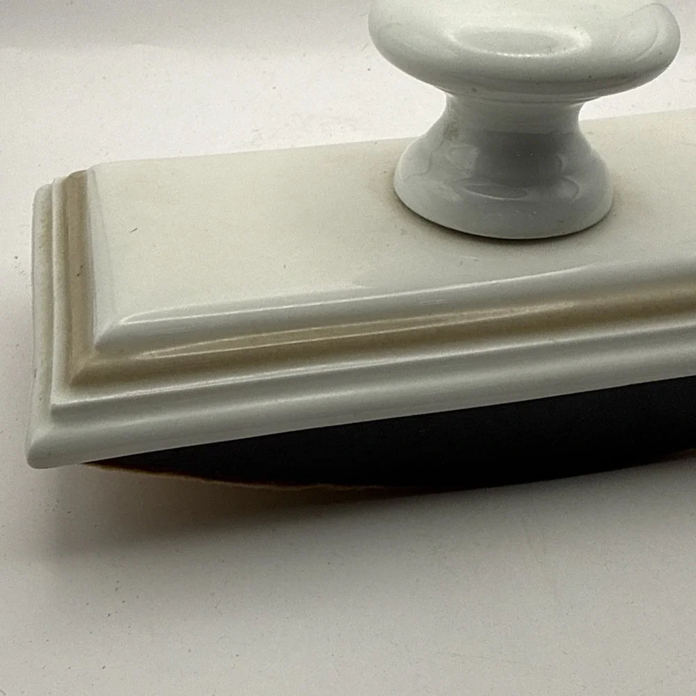 Vintage Porcelain Rocker Ink Blotter Desk Accessory